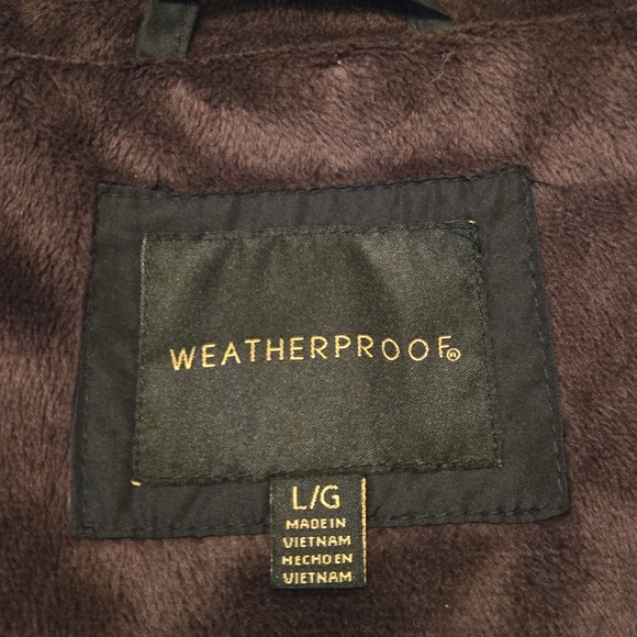 Women's Quilted Black Vest with Brown Faux Fur Lining, Size L - Picture 11 of 13